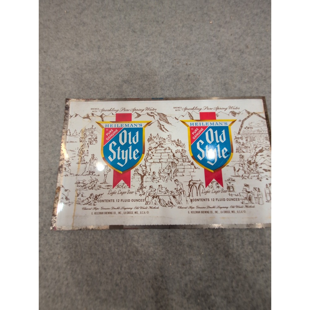 Vintage Heileman's Old Style Beer Metal Label Sheet G Heileman Brewing Co